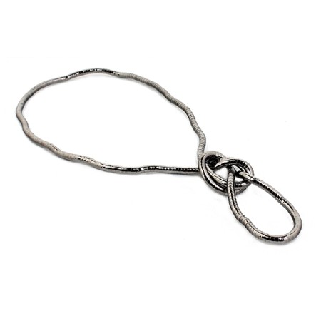 Flexible Moldable Necklace - All Black - 5mm - Click Image to Close